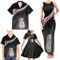 Personalised New Zealand Maori Family Matching Tank Maxi Dress and Hawaiian Shirt Manaia Mix Koru LT7 - Polynesian Pride
