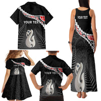 Personalised New Zealand Maori Family Matching Tank Maxi Dress and Hawaiian Shirt Manaia Mix Koru LT7 - Polynesian Pride
