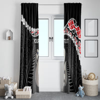 Personalised New Zealand Maori Window Curtain Manaia Mix Koru LT7 - Polynesian Pride