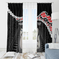 Personalised New Zealand Maori Window Curtain Manaia Mix Koru LT7 - Polynesian Pride