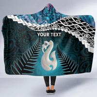 Personalised New Zealand Maori Hooded Blanket Manaia Paua Shell Turquoise LT7 - Polynesian Pride