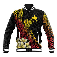 Personalized Papua New Guinea Baseball Jacket Kundu Drum Carving Motifs