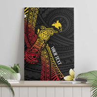 Personalized Papua New Guinea Canvas Wall Art Kundu Drum Carving Motifs