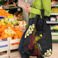 Personalized Papua New Guinea Grocery Bag Kundu Drum Carving Motifs