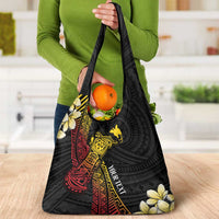 Personalized Papua New Guinea Grocery Bag Kundu Drum Carving Motifs