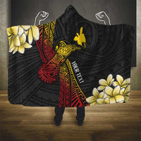 Personalized Papua New Guinea Hooded Blanket Kundu Drum Carving Motifs