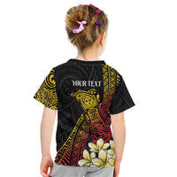 Personalized Papua New Guinea Kid T Shirt Kundu Drum Carving Motifs