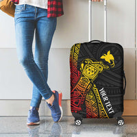 Personalized Papua New Guinea Luggage Cover Kundu Drum Carving Motifs