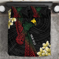 Personalized Papua New Guinea Bedding Set Kundu Drum Motifs - Sepik Colors