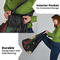 Personalized Papua New Guinea Grocery Bag Kundu Drum Motifs - Sepik Colors