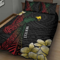 Personalized Papua New Guinea Quilt Bed Set Kundu Drum Motifs - Sepik Colors