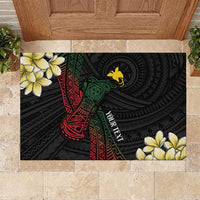 Personalized Papua New Guinea Rubber Doormat Kundu Drum Motifs - Sepik Colors