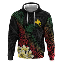 Personalized Papua New Guinea Zip Hoodie Kundu Drum Motifs - Sepik Colors