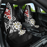 Bula Fiji Tagimaucia Mix Plumeria Masi Tapa Car Seat Cover Black LT7 One Size Black - Polynesian Pride