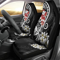 Bula Fiji Tagimaucia Mix Plumeria Masi Tapa Car Seat Cover Black LT7 - Polynesian Pride