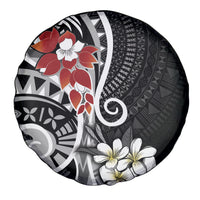 Bula Fiji Tagimaucia Mix Plumeria Masi Tapa Spare Tire Cover Black LT7 - Polynesian Pride