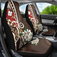 Bula Fiji Tagimaucia Mix Plumeria Masi Tapa Car Seat Cover Brown LT7 - Polynesian Pride