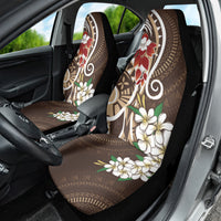 Bula Fiji Tagimaucia Mix Plumeria Masi Tapa Car Seat Cover Brown LT7 - Polynesian Pride