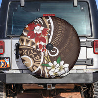 Bula Fiji Tagimaucia Mix Plumeria Masi Tapa Spare Tire Cover Brown LT7 Brown - Polynesian Pride