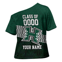 Hawaii Rainbow Warriors Alumni Custom Cross Shoulder Shirt Kanaka Arrows Tropical Vibes