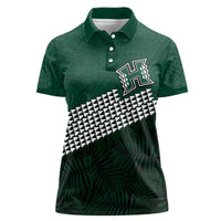 Hawaii Rainbow Warriors Alumni Custom Women Polo Shirt Kanaka Arrows Tropical Vibes