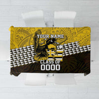 Hawaii Nanakuli High Alumni Custom Tablecloth Kanaka Arrows Tropical Vibes LT7 Yellow Black - Polynesian Pride