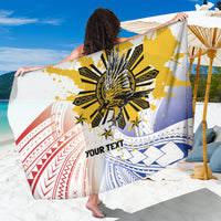 Philippines Independence Day Sarong Eagle Mix Filipino Flag Tribal Style LT7 One Size 44 x 66 inches White - Polynesian Pride