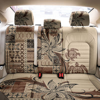 Talofa Samoa Mamanu Siapo Mix Malu Back Car Seat Cover Classic Beige Frangipani and Turtles