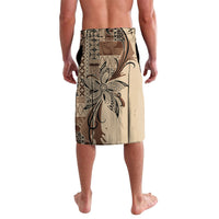 Talofa Samoa Mamanu Siapo Mix Malu Lavalava Classic Beige Frangipani and Turtles