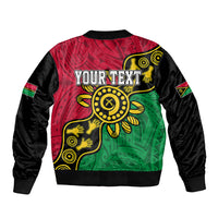 Personalised Vanuatu Bomber Jacket Mix Aboriginal Dot Art LT7 - Polynesian Pride