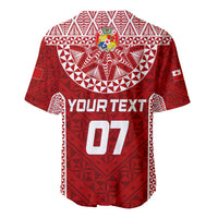 Personalised Tonga Rugby Baseball Jersey Ikale Tahi Champions World Cup 2023 LT7 - Polynesian Pride