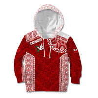 Personalised Tonga Rugby Kid Hoodie Ikale Tahi Champions World Cup 2023 LT7 Hoodie Red - Polynesian Pride