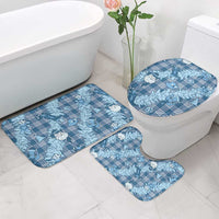 Blue Palaka Hawaii Cowboy Christmas Bathroom Set Paniolo Mix Maile Lei - Polynesian Pride