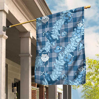 Blue Palaka Hawaii Cowboy Christmas Garden Flag Paniolo Mix Maile Lei - Polynesian Pride