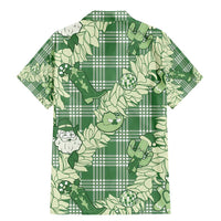 Green Palaka Hawaii Cowboy Christmas Family Matching Mermaid Dress and Hawaiian Shirt Paniolo Mix Maile Lei - Polynesian Pride