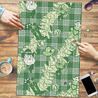 Green Palaka Hawaii Cowboy Christmas Puzzle Paniolo Mix Maile Lei - Polynesian Pride
