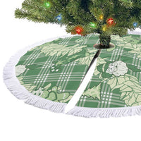 Green Palaka Hawaii Cowboy Christmas Tree Skirt Paniolo Mix Maile Lei - Polynesian Pride