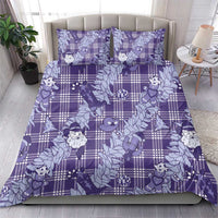 Purple Palaka Hawaii Cowboy Christmas Bedding Set Paniolo Mix Maile Lei - Polynesian Pride