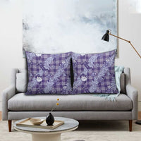 Purple Palaka Hawaii Cowboy Christmas Pillow Cover Paniolo Mix Maile Lei - Polynesian Pride