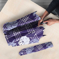 Purple Palaka Hawaii Cowboy Christmas Umbrella Paniolo Mix Maile Lei - Polynesian Pride