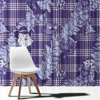 Purple Palaka Hawaii Cowboy Christmas Window Curtain Paniolo Mix Maile Lei - Polynesian Pride