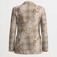 Khaki Palaka Hawaii Cowboy Christmas Blazer Paniolo Mix Maile Lei - Polynesian Pride