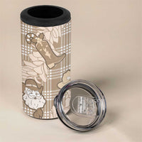 Khaki Palaka Hawaii Cowboy Christmas 4 in 1 Can Cooler Tumbler Paniolo Mix Maile Lei - Polynesian Pride