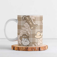 Khaki Palaka Hawaii Cowboy Christmas Ceramic Mug Paniolo Mix Maile Lei - Polynesian Pride
