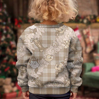 Khaki Palaka Hawaii Cowboy Christmas Kid Ugly Christmas Sweater Paniolo Mix Maile Lei - Polynesian Pride