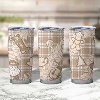 Khaki Palaka Hawaii Cowboy Christmas Tumbler Cup Paniolo Mix Maile Lei - Polynesian Pride