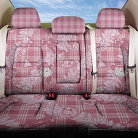 Pink Palaka Hawaii Cowboy Christmas Back Car Seat Cover Paniolo Mix Maile Lei - Polynesian Pride