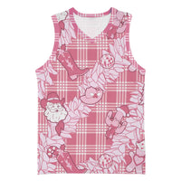 Pink Palaka Hawaii Cowboy Christmas Basketball Jersey Paniolo Mix Maile Lei - Polynesian Pride