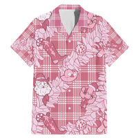 Pink Palaka Hawaii Cowboy Christmas Family Matching Mermaid Dress and Hawaiian Shirt Paniolo Mix Maile Lei - Polynesian Pride