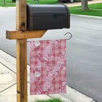 Pink Palaka Hawaii Cowboy Christmas Garden Flag Paniolo Mix Maile Lei - Polynesian Pride